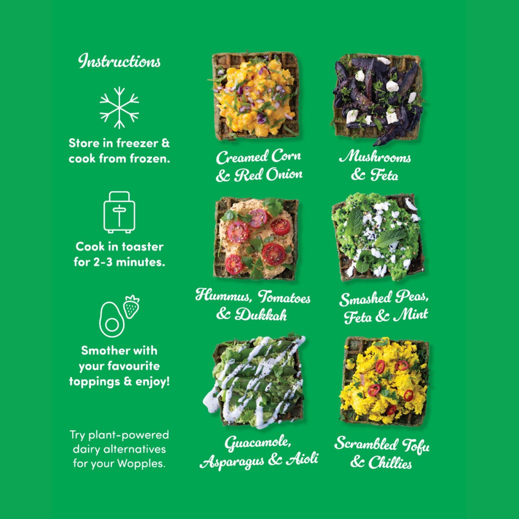 Wopples Spinach & Garlic 320g (Pack of 8)