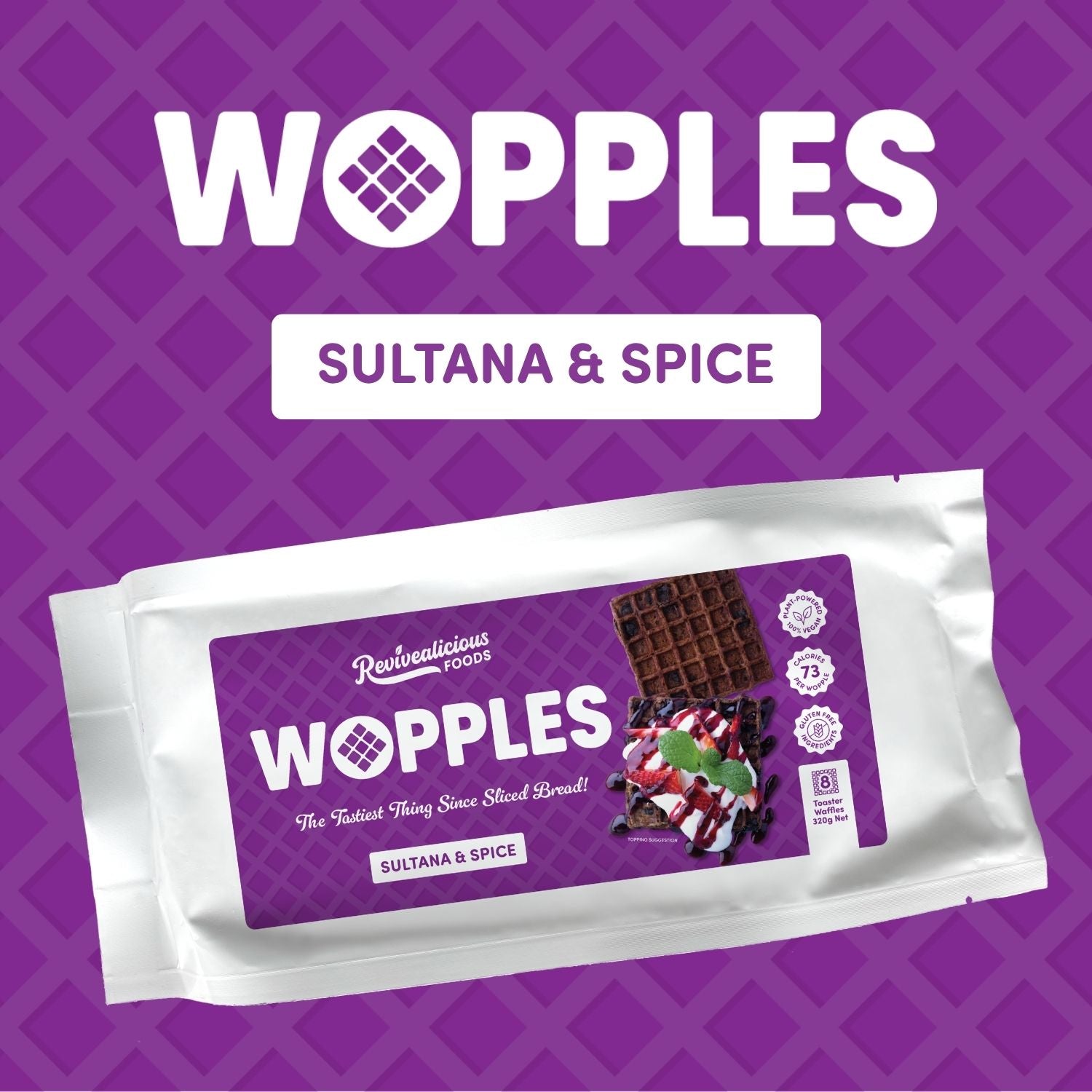 Wopples Sultana & Spice 320g (Pack of 8)